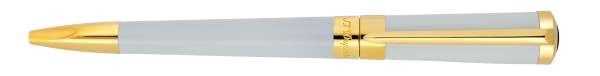 S.T. Dupont: NEW Liberte Collection White Lacquer with Gold Trim Ballpoint